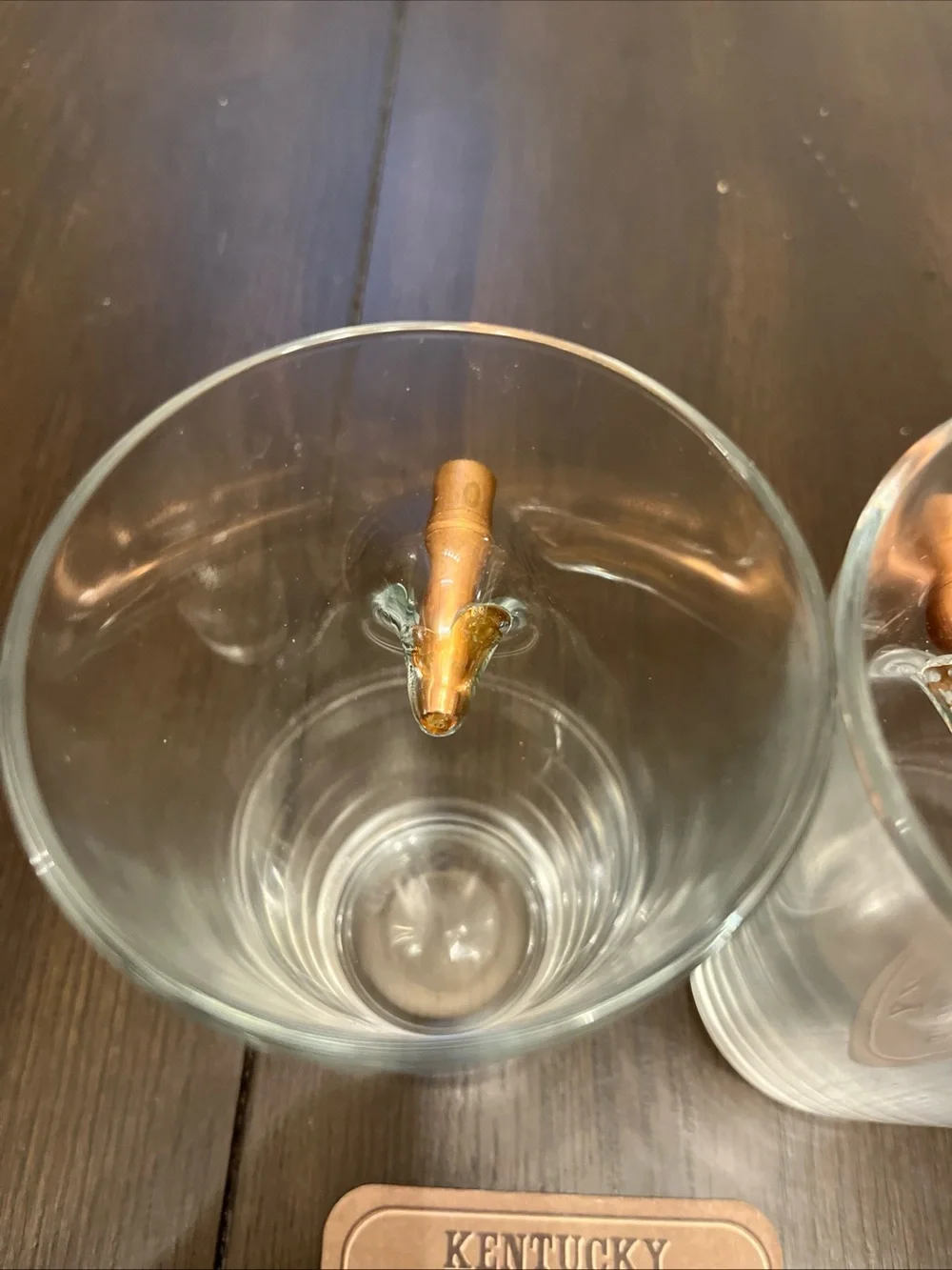 Bullet Shot Glasses Duo with Copper Bullet Detail